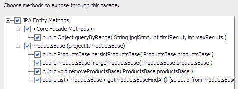 Java service facade methods