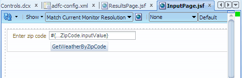 Visual editor, InputPage parameter form