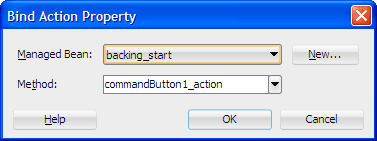 Bind Action Property dialog