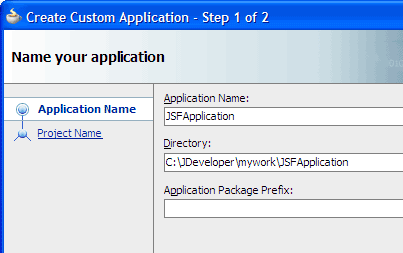 Create custom application