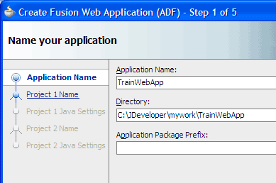 Create Fusion Web application