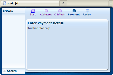 Payment page in browser