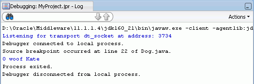 Debugging window displaying message that the program has terminated.
