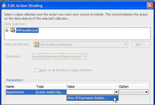 Edit Action Dialog