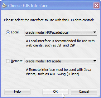 Choose EJB Interface