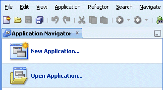 new application in navigator
