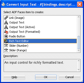 rich text editor selected in convert to pan