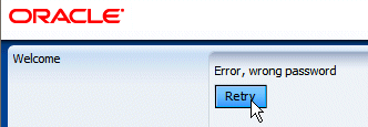 error page displayed