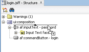 adding a output text to the login page
