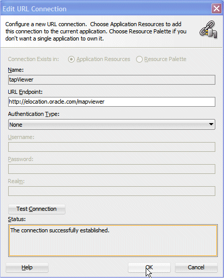 The Edit URL Connection dialog