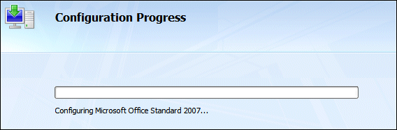 Configuration progress bar