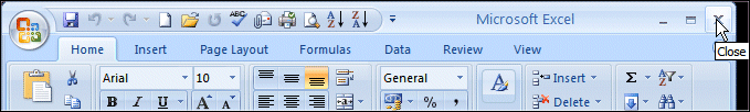 Closing the Excel application