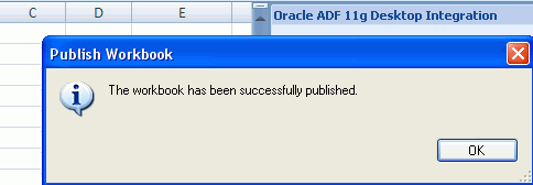 Publish Workbook success 