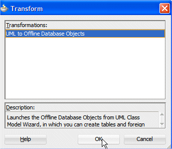 Transform dialog