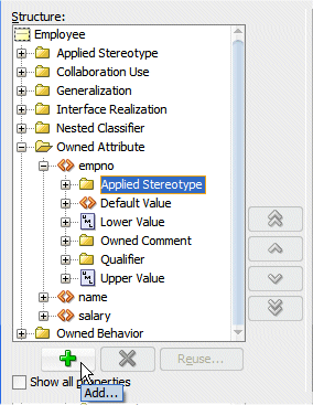 The properties dialog 