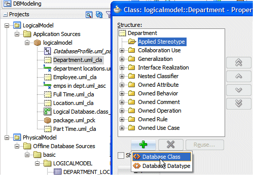 The Class properties dialog