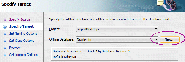 The Offline Database Objects from UML Class Model