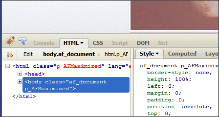The debug tool for html source code.