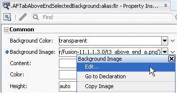 The Background Image field.
