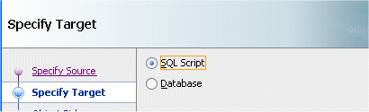 Generate SQL from Database Objects dialog