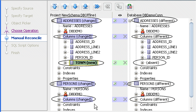 Generate SQL from Database Objects dialog