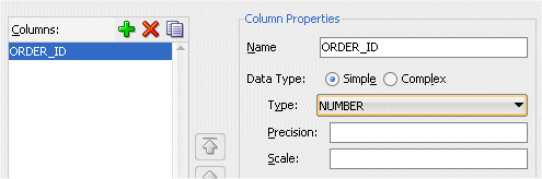 Create Table dialog