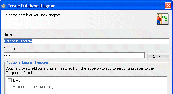 Create Database dialog