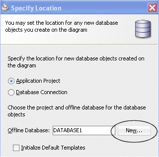 Specify Location dialog