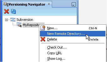MyRepository in the Versioning navigator