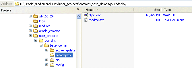 Windows Explorer showing the deployed file