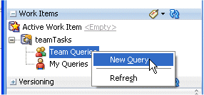 Selecting the New Query option