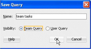 Save Query dialog box