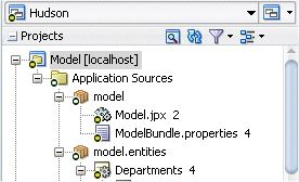 The Application Navigator showing the version number for each components