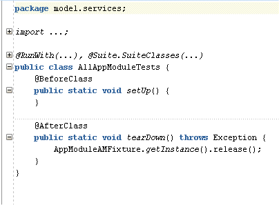 The AllAppModuleTests.java code