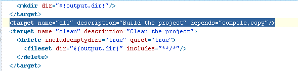 the build.xml file