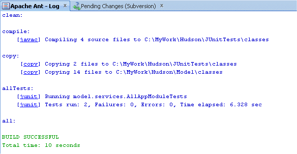 The Apache log window