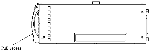 Illustration showing the pull recess located in the lower portion of the blade lever.