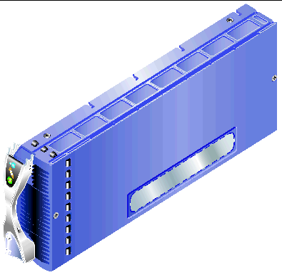 Diagram showing the front and side view of a B200x server blade.