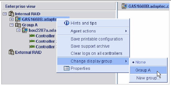 Figure showing how to add to a display group.