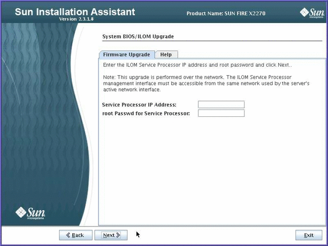 Graphic showing Service Processor login screen.