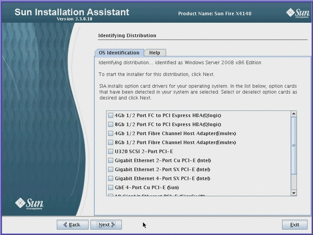 Graphic showing example of an installation using Windows Server 2008 media.