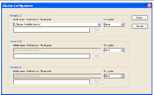 Graphic showing device configuration window