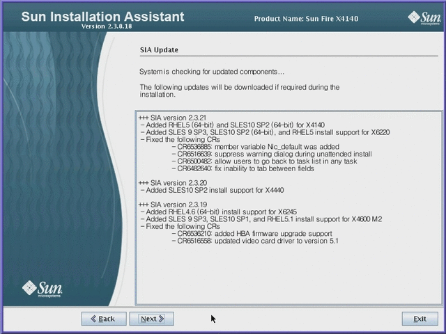 Graphic showing SIA update messages.