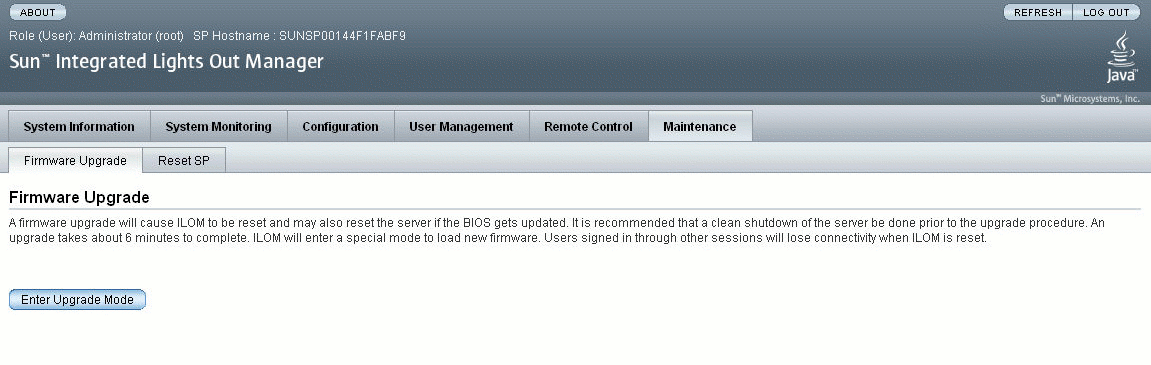 Graphic Showing Firmware Upgrade Page