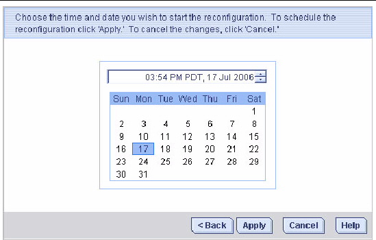 Screen shot of the Schedule window.