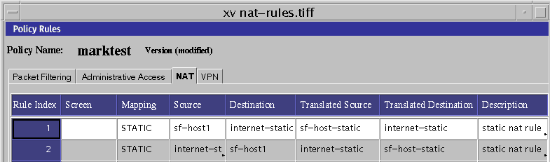 firewall builder delete nat rule