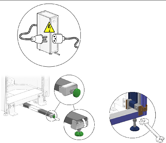 This figure shows the anti-tilt bar being pulled out and rotating the foot to the floor. &nbsp;