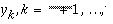 y_{k},k=\frac{-N}{2}+1,\ldots \frac{N}{2}k=0,\ldots N-1