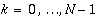 y_{k},k=\frac{-N}{2}+1,\ldots \frac{N}{2}k=0,\ldots N-1