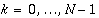 k=0,\ldots N-1